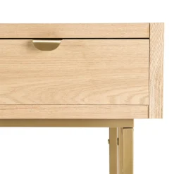 Macabane Console ALINE 2 Tiroirs Pieds Métal Doré Sale