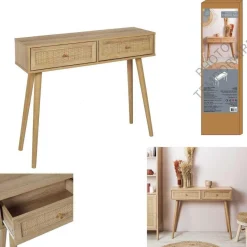 3S. x Home Console d'Entrée 2 Tiroirs en Bois Hot