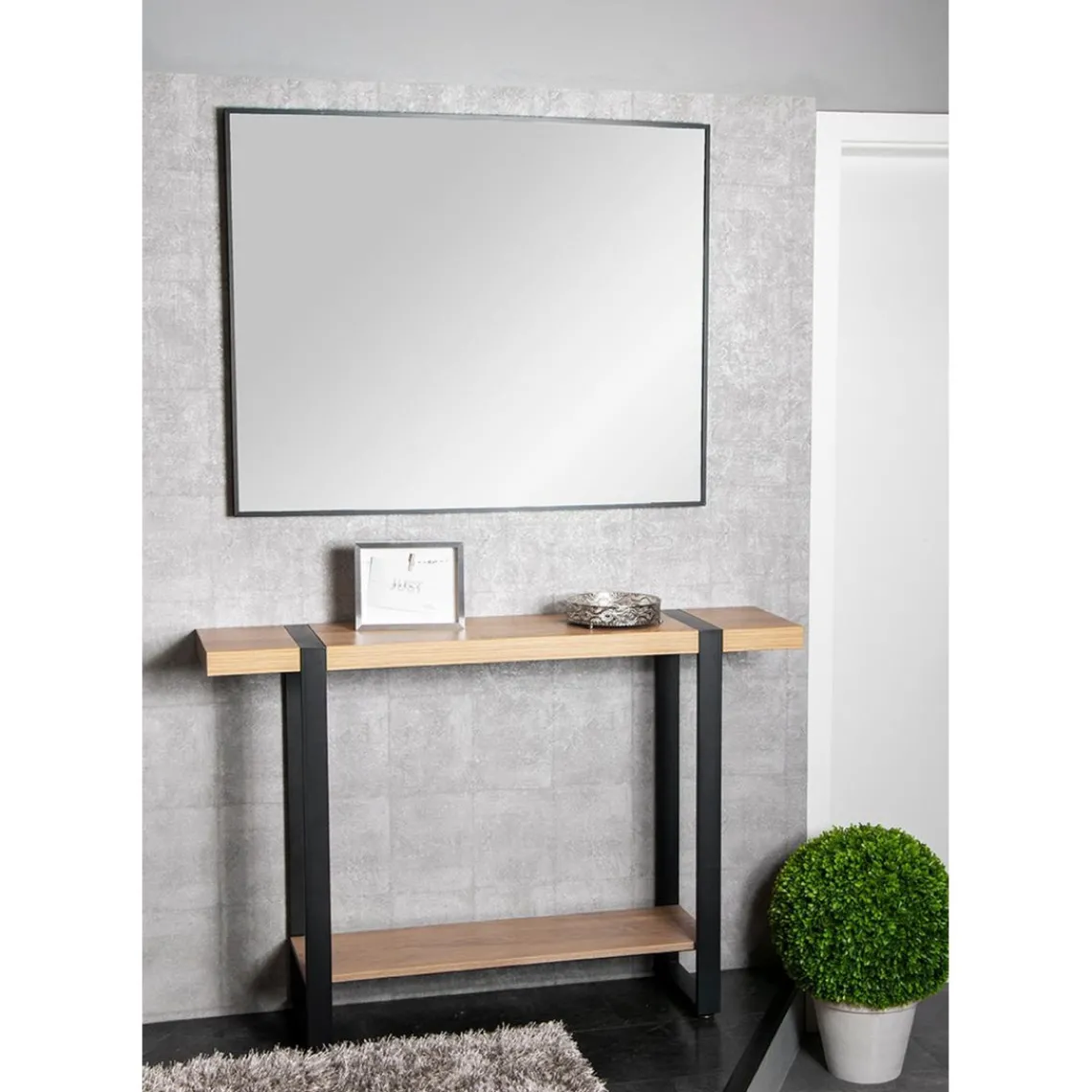 3S. x Home Console deux niveaux bois et métal