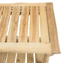 Macabane Console double plateau en branches de Teck naturel WILL Beige Sale