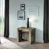 3S. x Home Console effet bois avec 4 allonges Discount