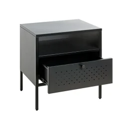 3S. x Home Console en métal avec tablette et tiroir noir Hot