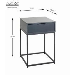 3S. x Home Console en panneau de particules avec décor en anthracite tube d'acier peint par poudrage en noir Sale