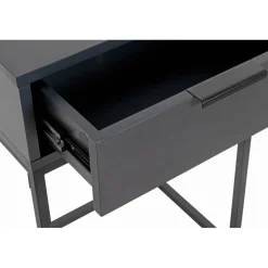 3S. x Home Console en panneau de particules avec décor en anthracite tube d'acier peint par poudrage en noir Sale