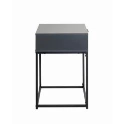 3S. x Home Console en panneau de particules avec décor en anthracite tube d'acier peint par poudrage en noir Sale