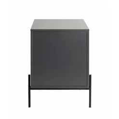 3S. x Home Console en tube d 'acier peint en noir par poudrage corps en MDF décor chêne naturel Clearance