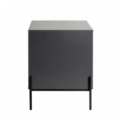 3S. x Home Console en tube d 'acier peint en noir par poudrage corps en MDF décor chêne naturel Clearance