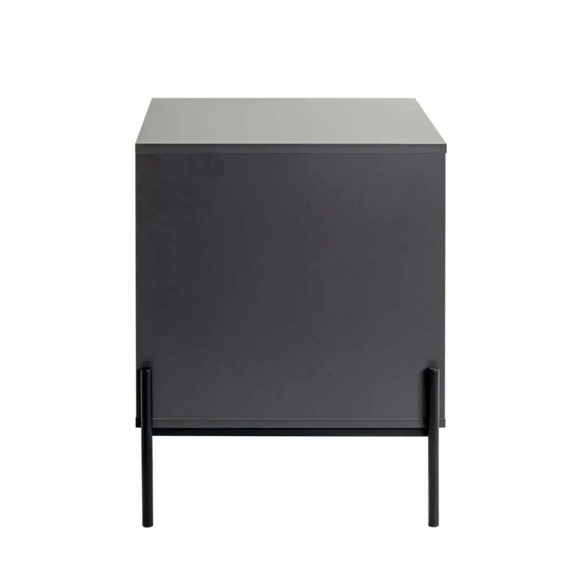 3S. x Home Console en tube d 'acier peint en noir par poudrage corps en MDF décor chêne naturel Clearance