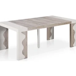 3S. x Home Console extensible he bicolore 250cm laque CHICAGO Blanc Best