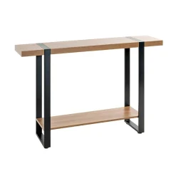 3S. x Home Console finition chêne et structure en acier Online