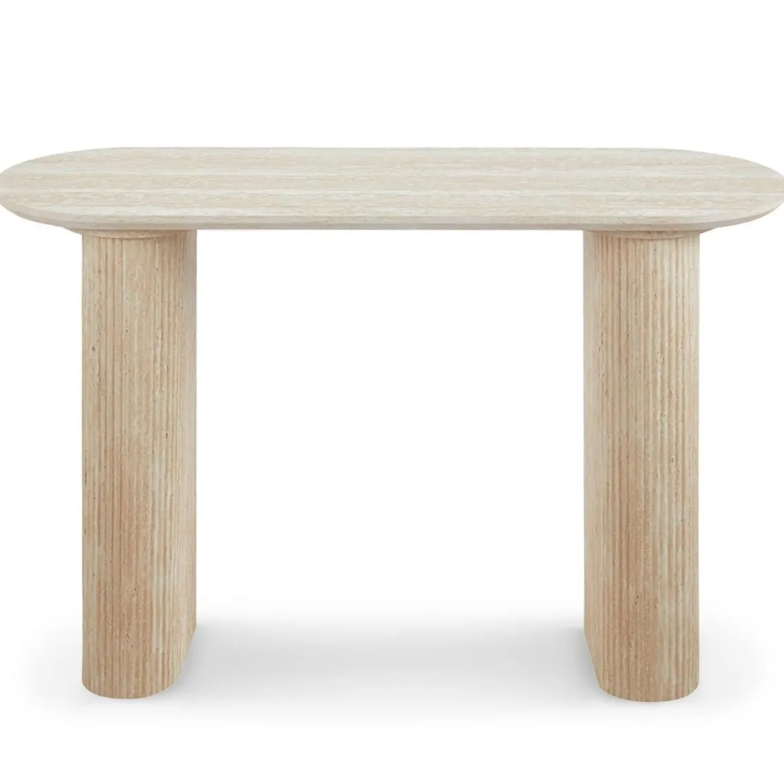 3S. x Home Console moderne avec pieds style colonnes Gwendoline Beige Online