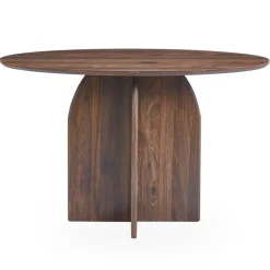 3S. x Home Console moderne ovale Calyptus Bois foncé Clearance