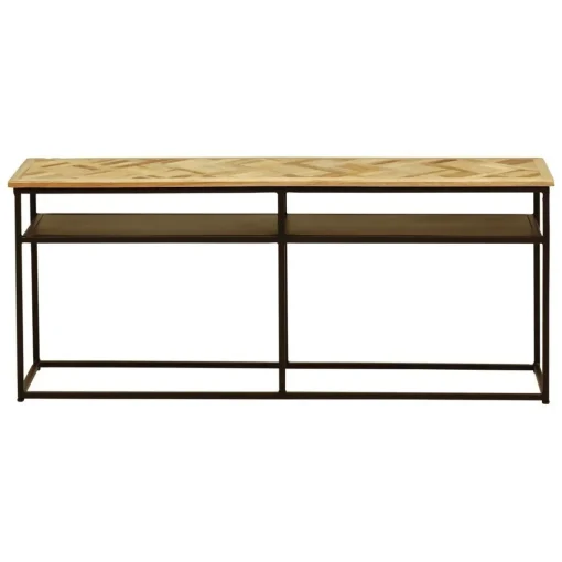 Zago Console teck recyclé 120cm Noir Sale