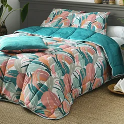 Becquet Couette chaude ALYZEE 140x200 vert foncé New