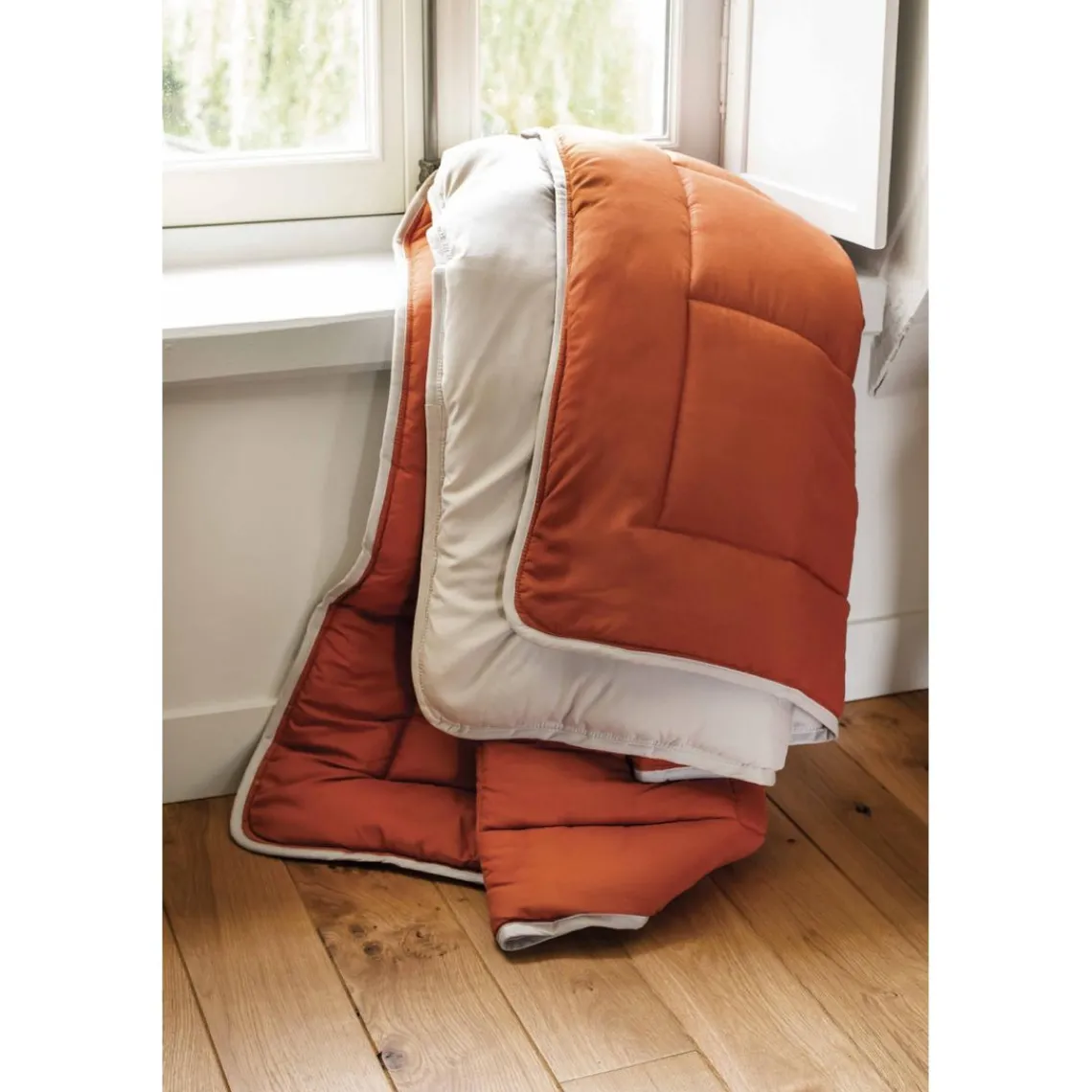 Toison d’or Couette chaude bicolore COCOON gingembre/galet Sale