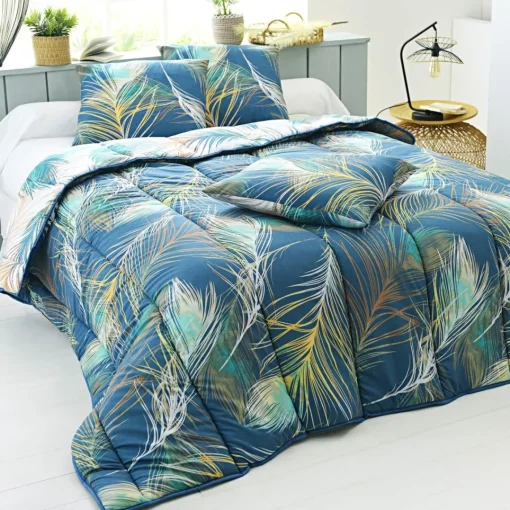 Becquet Couette chaude PLUMA 140x200 bleu 400G Outlet