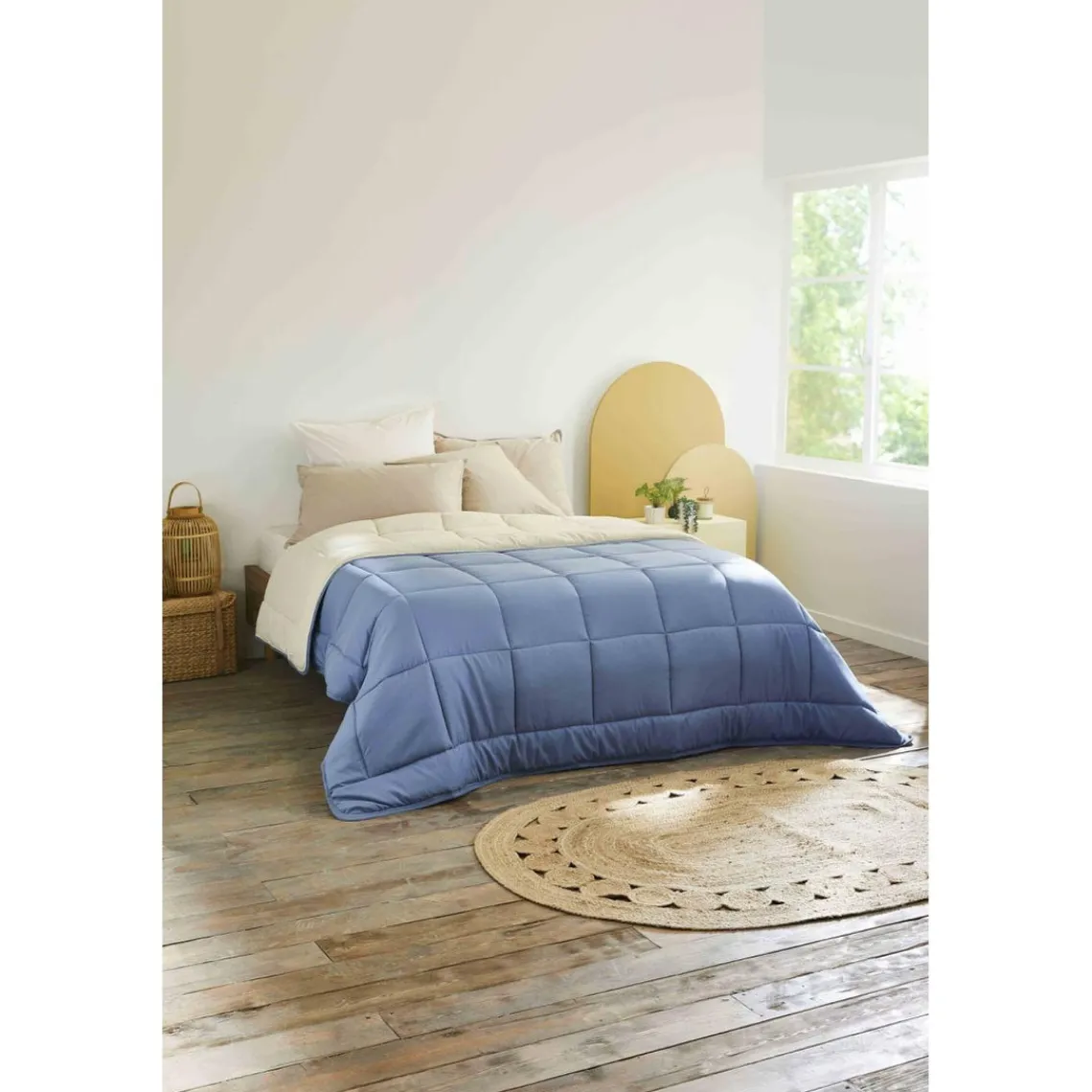 Toison d’or Couette légère bicolore COCOON petrole/mastic Discount