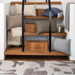 Maison Vivaraise Coussin Carina Tempête 40 x 65 Bleu Orage Discount