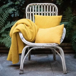 Maison Vivaraise Coussin coton Maia Bleu Navy Sale