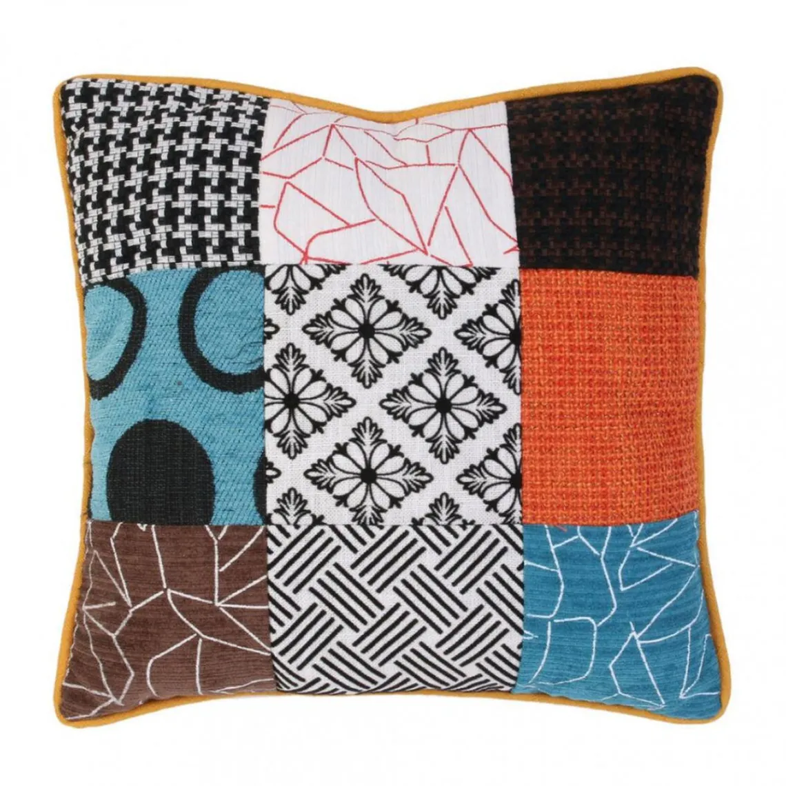 3S. x Home Coussin déhoussable patchwork RIVERA