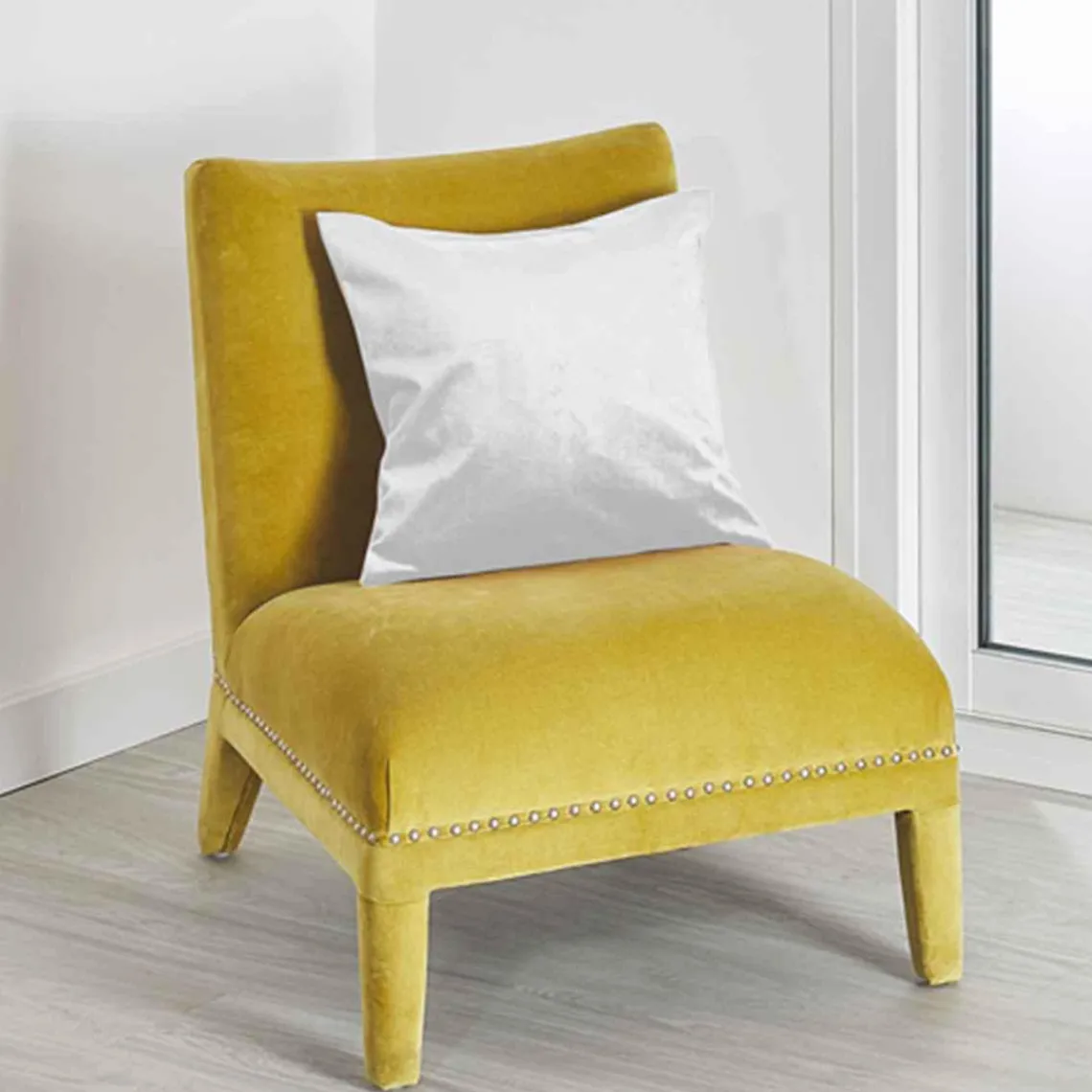 3S. x Home Coussin en Suédine Unie Blanc 045X045 cm SOFT Clearance