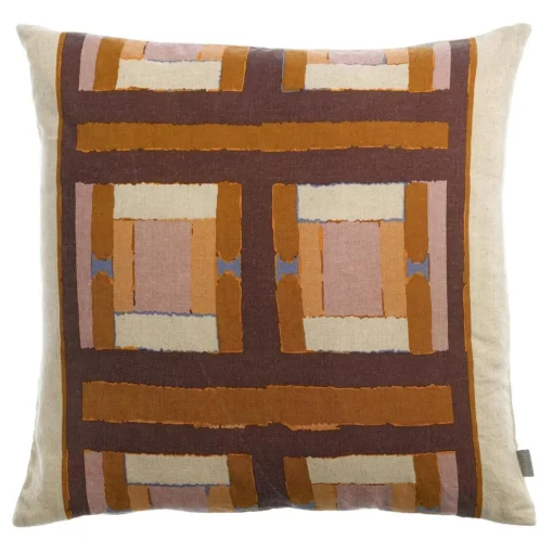 Maison Vivaraise Coussin imprimé Taho Cuivre Best