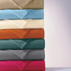 Becquet Couverture POLAIRE UNIE microfibre tempérée naturel Beige Ficelle Hot