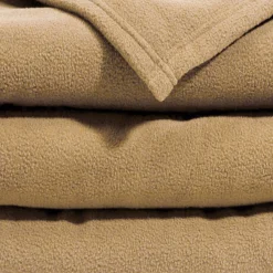 Becquet Couverture POLAIRE UNIE microfibre tempérée Beige