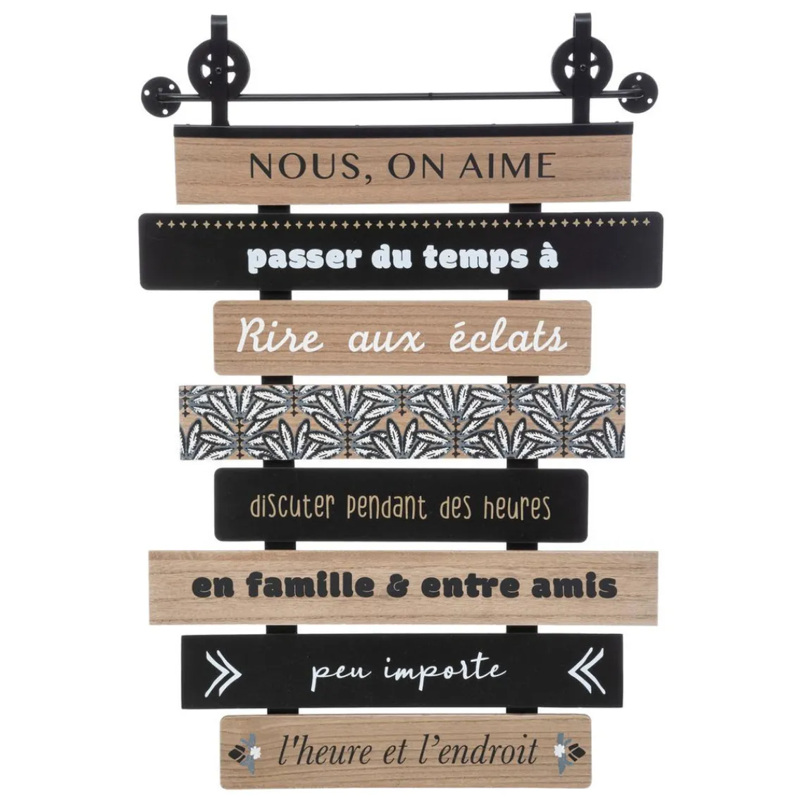 3S. x Home Déco murale en bois & métal 48x72cm Sale