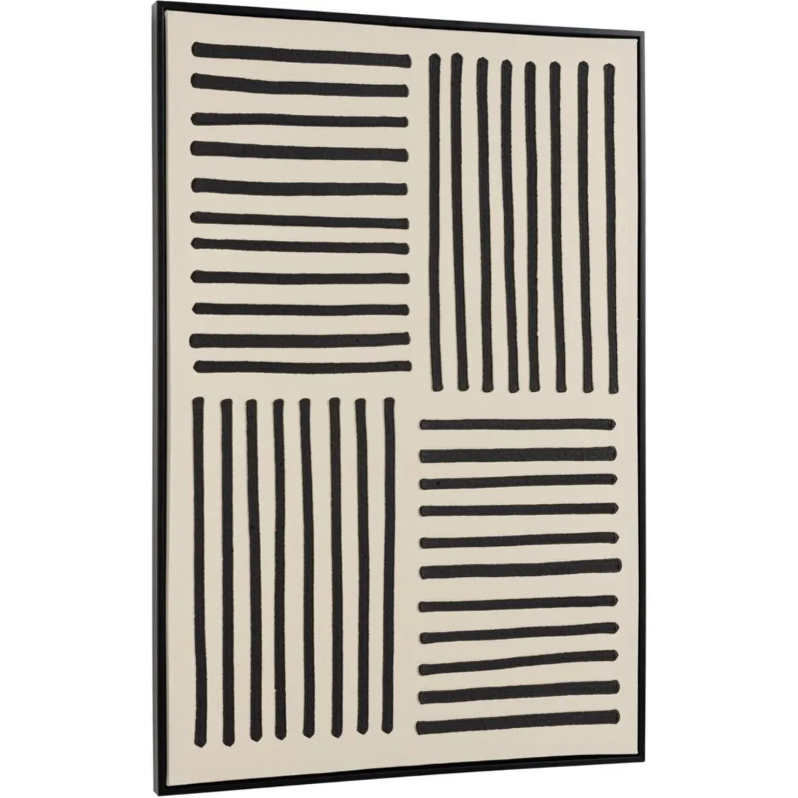 Macabane Décoration murale A lignes abstraites, cadre noir HOMER