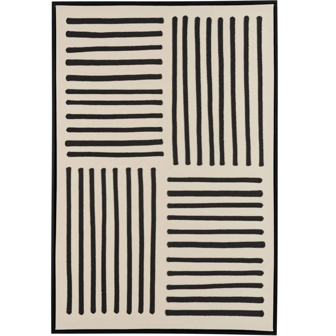 Macabane Décoration murale A lignes abstraites, cadre noir HOMER