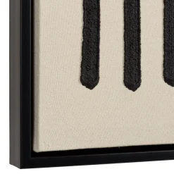 Macabane Décoration murale A lignes abstraites, cadre noir HOMER