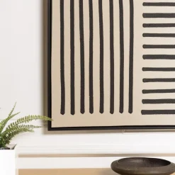 Macabane Décoration murale A lignes abstraites, cadre noir HOMER