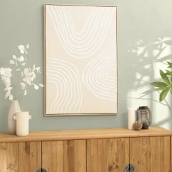 Macabane Décoration murale A lignes abstraites, cadre naturel HOMER Hot