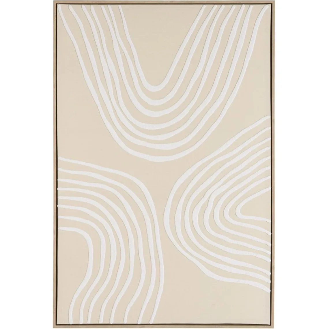 Macabane Décoration murale A lignes abstraites, cadre naturel HOMER Hot