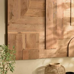 Macabane Décoration murale B formes géométriques en Pin recyclé SANDY Marron Online