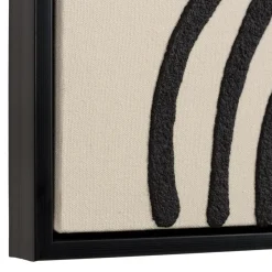 Macabane Décoration murale B lignes abstraites, cadre noir HOMER Outlet