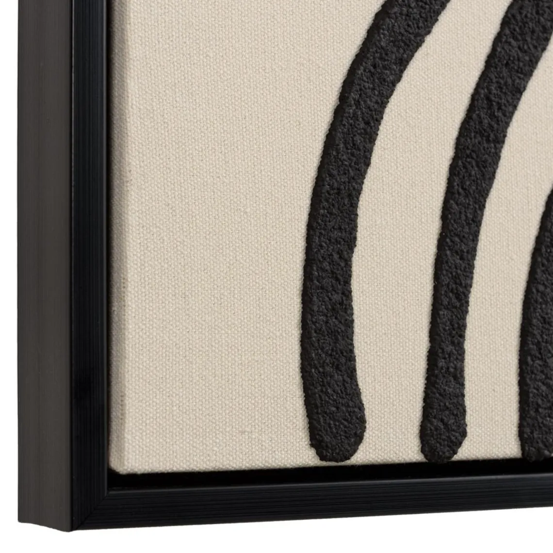 Macabane Décoration murale B lignes abstraites, cadre noir HOMER Outlet