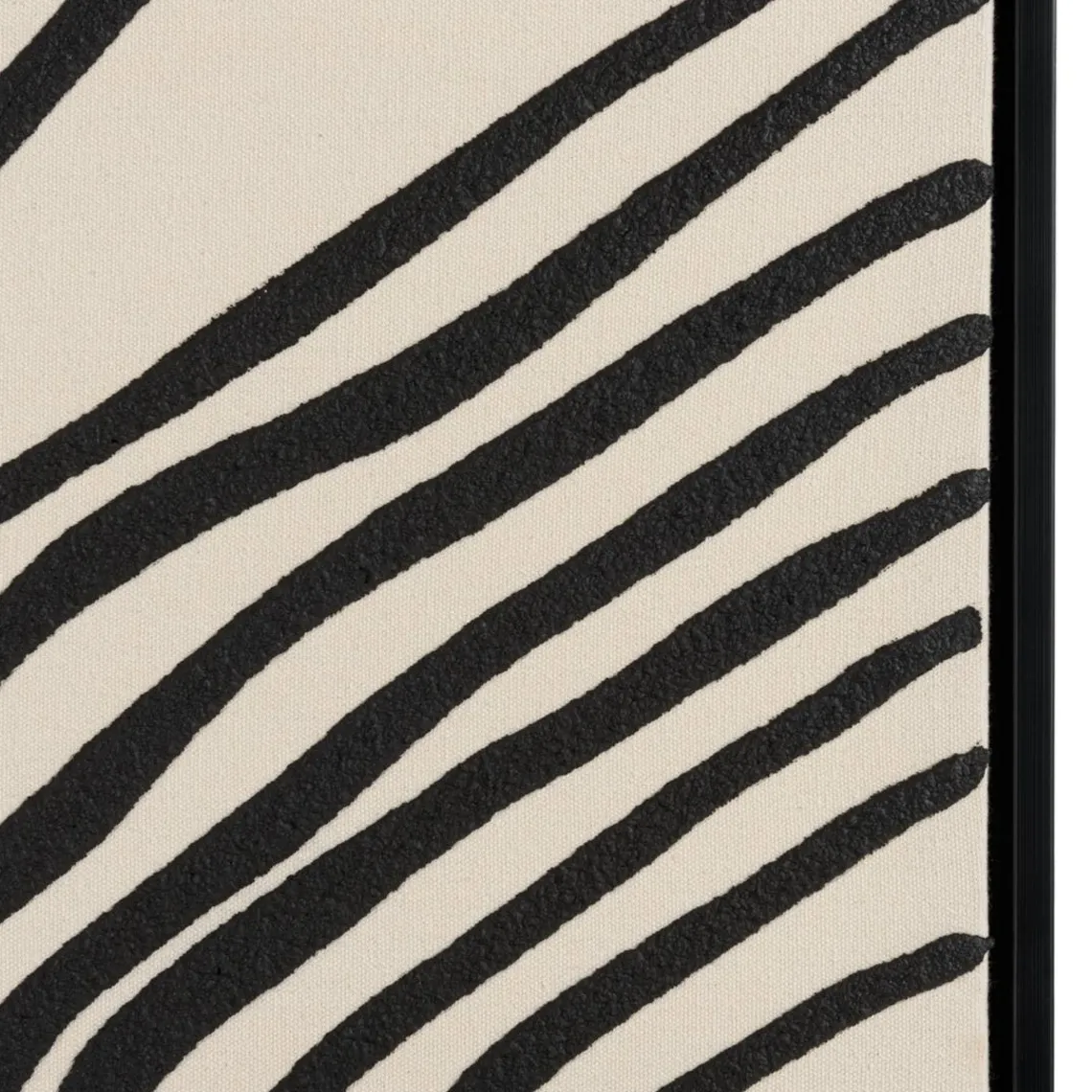 Macabane Décoration murale B lignes abstraites, cadre noir HOMER Outlet