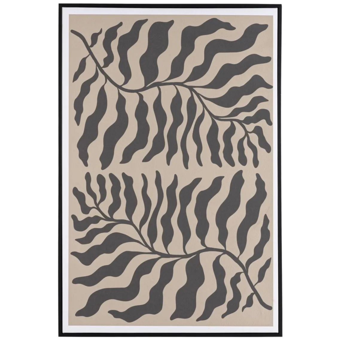 Macabane Décoration murale C en papier japonais, cadre noir HOMER Clearance