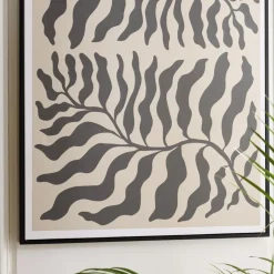 Macabane Décoration murale C en papier japonais, cadre noir HOMER Clearance