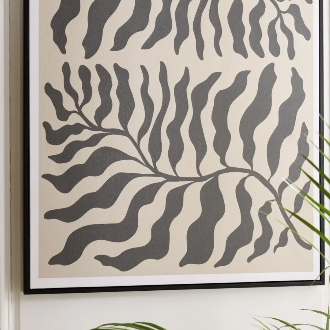 Macabane Décoration murale C en papier japonais, cadre noir HOMER Clearance