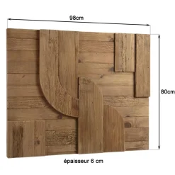 Macabane Décoration murale C formes géométriques en Pin recyclé SANDY Marron Sale