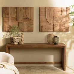 Macabane Décoration murale C formes géométriques en Pin recyclé SANDY Marron Sale
