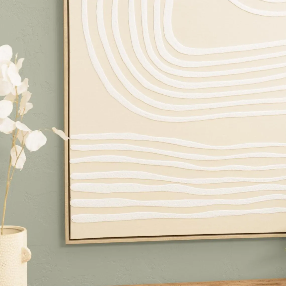 Macabane Décoration murale C lignes abstraites, cadre naturel HOMER Online