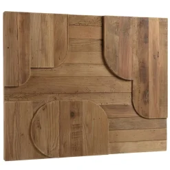 Macabane Décoration murale D formes géométriques en Pin recyclé SANDY Marron