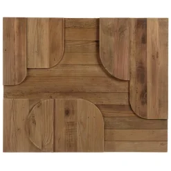 Macabane Décoration murale D formes géométriques en Pin recyclé SANDY Marron