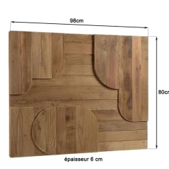 Macabane Décoration murale D formes géométriques en Pin recyclé SANDY Marron