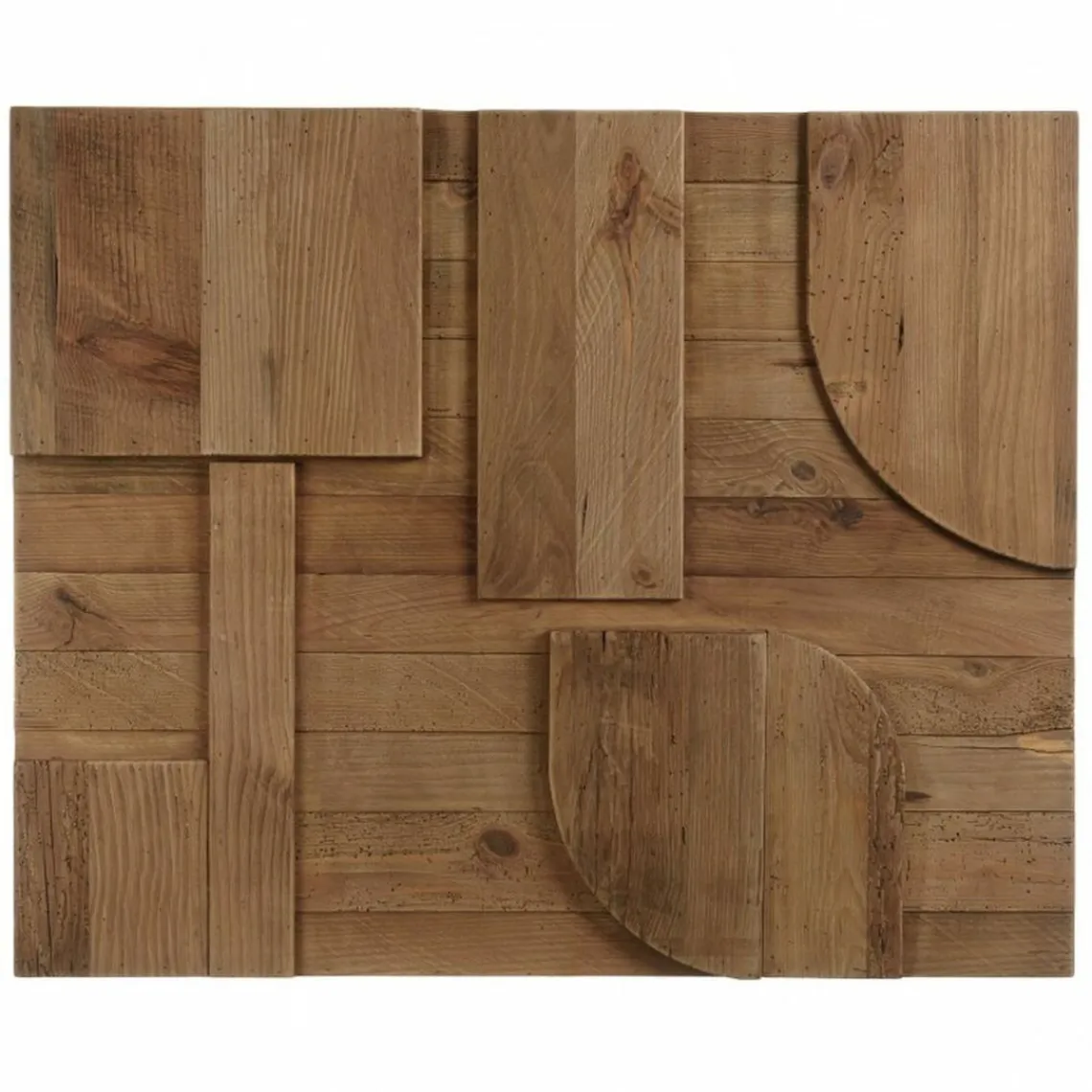 Macabane Décoration murale en pin recyclé formes géométriques SANDY marron
