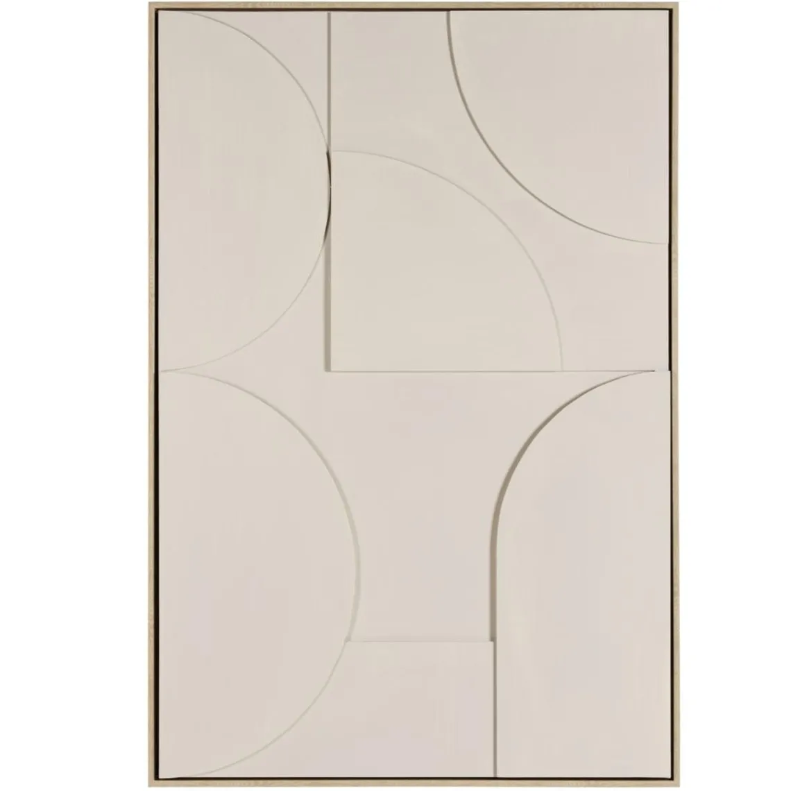 Macabane Décoration murale formes abstraites beiges en relief HOMER Discount